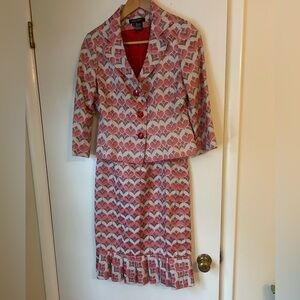Beautiful Etcetera Red and White Heart Patterned jacket and shirt